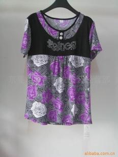 夏季時尚中老年女式寬松T恤 廠家直銷，專為豐滿體型設計